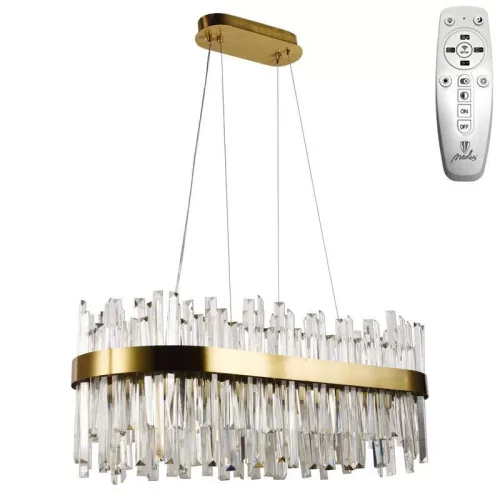 LED design mennyezeti lámpa 90W, 7300 lm, 3000K-6500K, Ø800 mm, fém/kristály - J6334/C