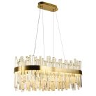 LED design mennyezeti lámpa 90W, 7300 lm, 3000K-6500K, Ø800 mm, fém/kristály - J6334/C