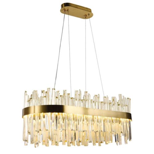 LED design mennyezeti lámpa 90W, 7300 lm, 3000K-6500K, Ø800 mm, fém/kristály - J6334/C