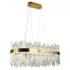 LED design mennyezeti lámpa 90W, 7300 lm, 3000K-6500K, Ø800 mm, fém/kristály - J6334/C