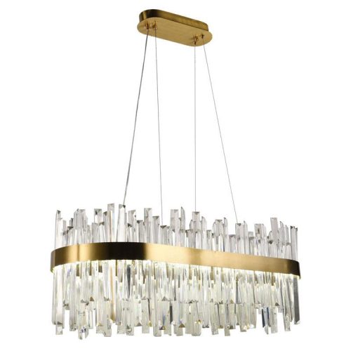 LED design mennyezeti lámpa 90W, 7300 lm, 3000K-6500K, Ø800 mm, fém/kristály - J6334/C