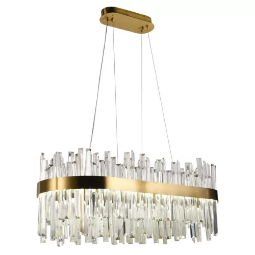 LED design mennyezeti lámpa 90W, 7300 lm, 3000K-6500K, Ø800 mm, fém/kristály - J6334/C