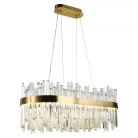 LED design mennyezeti lámpa 90W, 7300 lm, 3000K-6500K, Ø800 mm, fém/kristály - J6334/C