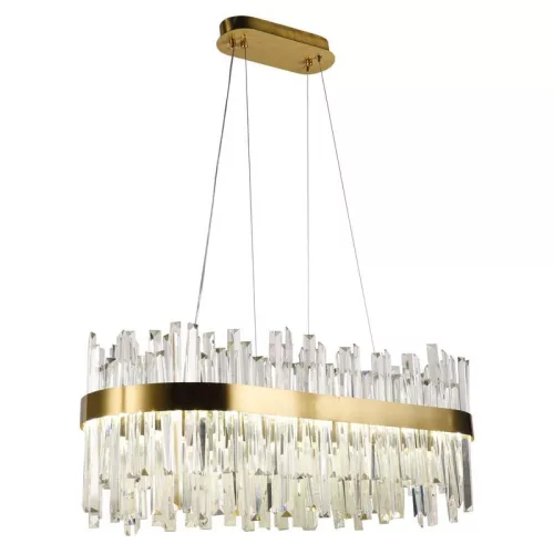 LED design mennyezeti lámpa 90W, 7300 lm, 3000K-6500K, Ø800 mm, fém/kristály - J6334/C