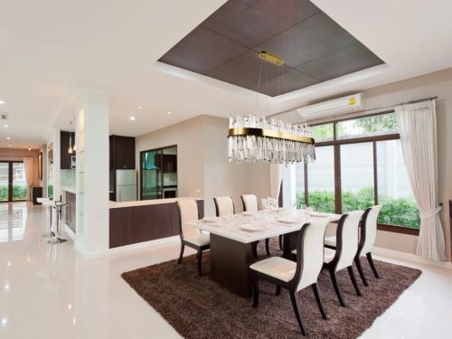 LED design mennyezeti lámpa 90W, 7300 lm, 3000K-6500K, Ø800 mm, fém/kristály - J6334/C