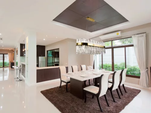 LED design mennyezeti lámpa 90W, 7300 lm, 3000K-6500K, Ø800 mm, fém/kristály - J6334/C