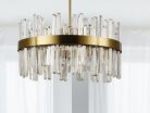 LED design mennyezeti lámpa 80W, 5300 lm, 3000K-6500K, Ø600 mm, fém/kristály - J6335/C