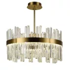 LED design mennyezeti lámpa 80W, 5300 lm, 3000K-6500K, Ø600 mm, fém/kristály - J6335/C