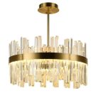 LED design mennyezeti lámpa 80W, 5300 lm, 3000K-6500K, Ø600 mm, fém/kristály - J6335/C