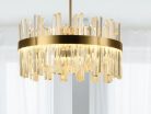 LED design mennyezeti lámpa 80W, 5300 lm, 3000K-6500K, Ø600 mm, fém/kristály - J6335/C