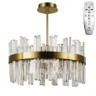 LED design mennyezeti lámpa 80W, 5300 lm, 3000K-6500K, Ø600 mm, fém/kristály - J6335/C