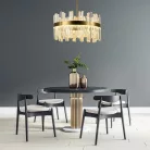 LED design mennyezeti lámpa 80W, 5300 lm, 3000K-6500K, Ø600 mm, fém/kristály - J6335/C