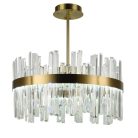 LED design mennyezeti lámpa 80W, 5300 lm, 3000K-6500K, Ø600 mm, fém/kristály - J6335/C