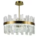 LED design mennyezeti lámpa 80W, 5300 lm, 3000K-6500K, Ø600 mm, fém/kristály - J6335/C