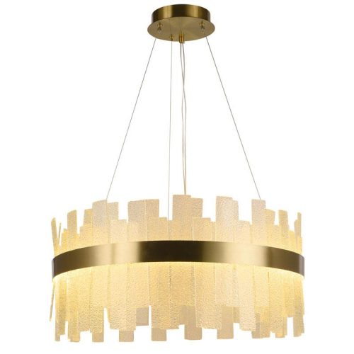 LED design mennyezeti lámpa 40W, 2700 lm, 3000K-6500K, Ø600 mm, fém/kristály - J6338/C