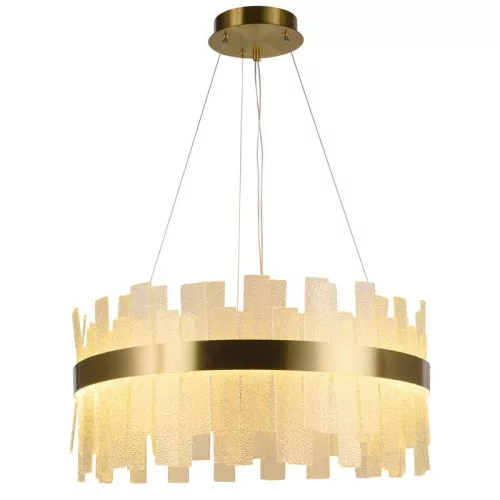 LED design mennyezeti lámpa 40W, 2700 lm, 3000K-6500K, Ø600 mm, fém/kristály - J6338/C