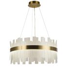 LED design mennyezeti lámpa 40W, 2700 lm, 3000K-6500K, Ø600 mm, fém/kristály - J6338/C