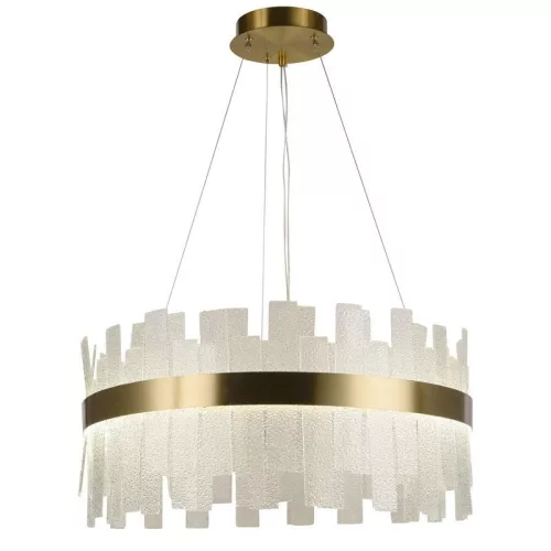 LED design mennyezeti lámpa 40W, 2700 lm, 3000K-6500K, Ø600 mm, fém/kristály - J6338/C