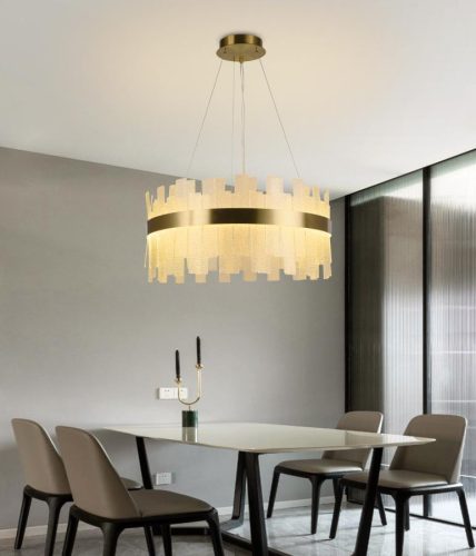 LED design mennyezeti lámpa 40W, 2700 lm, 3000K-6500K, Ø600 mm, fém/kristály - J6338/C