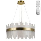 LED design mennyezeti lámpa 40W, 2700 lm, 3000K-6500K, Ø600 mm, fém/kristály - J6338/C