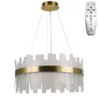 LED design mennyezeti lámpa 40W, 2700 lm, 3000K-6500K, Ø600 mm, fém/kristály - J6338/C