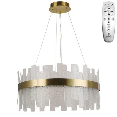 LED design mennyezeti lámpa 40W, 2700 lm, 3000K-6500K, Ø600 mm, fém/kristály - J6338/C