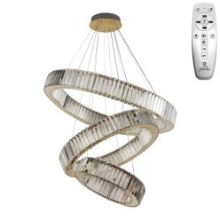   LED design függőlámpa, 115W, 7600 lm, 3000-6500K, 400+600+800 mm - J6347/GCH