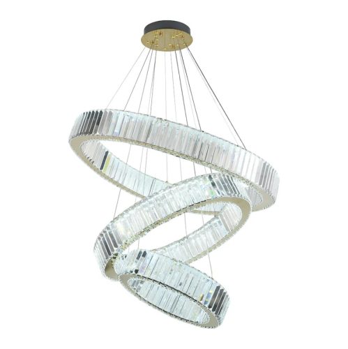 LED design függőlámpa, 115W, 7600 lm, 3000-6500K, 400+600+800 mm - J6347/GCH