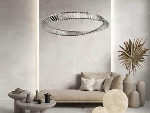 LED design mennyezeti lámpa, 50W, 3400 lm, 3000-6500K, Ø800 mm - J6350/CH