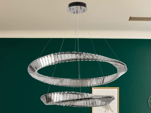 LED design mennyezeti lámpa, 90W, 6000 lm, 3000-6500K, Ø600+800 mm - J6351/CH