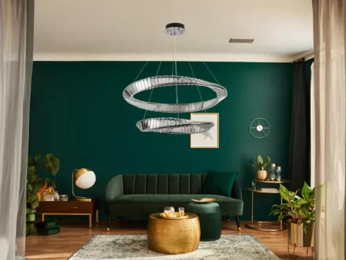 LED design mennyezeti lámpa, 90W, 6000 lm, 3000-6500K, Ø600+800 mm - J6351/CH