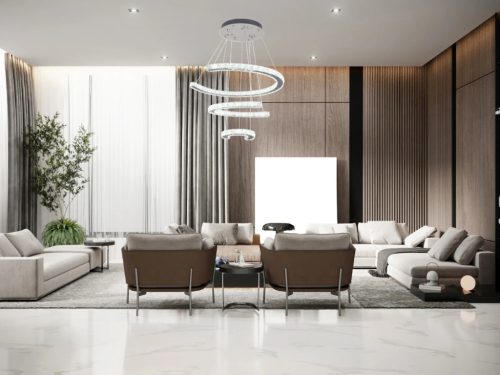 LED design mennyezeti lámpa 100W, 6500 lm, 3000K-6500K, SMART vezérlés, IP20 - J6356/CH