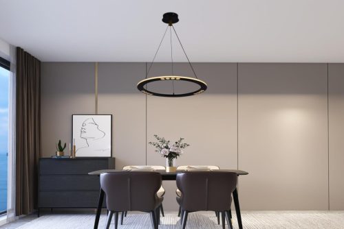 LED design mennyezeti lámpa 40W, 600mm, 2400 lm, 3000K-6500K, dimmelhető, IP20 - J7300/B