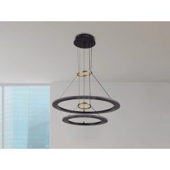   LED design mennyezeti lámpa 65W, 400+600mm, 3900 lm, 3000K-6500K, dimmelhető, IP20 - J7301/B