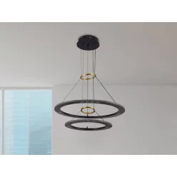   LED design mennyezeti lámpa 65W, 400+600mm, 3900 lm, 3000K-6500K, dimmelhető, IP20 - J7301/B