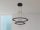 LED design mennyezeti lámpa 65W, 400+600mm, 3900 lm, 3000K-6500K, dimmelhető, IP20 - J7301/B