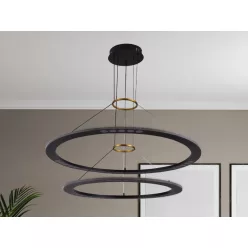   LED design mennyezeti lámpa 90W, 600+800mm, 5400 lm, 3000K-6500K, dimmelhető, IP20 - J7302/B