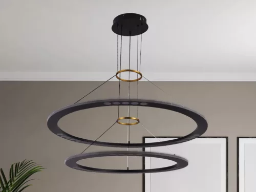 LED design mennyezeti lámpa 90W, 600+800mm, 5400 lm, 3000K-6500K, dimmelhető, IP20 - J7302/B