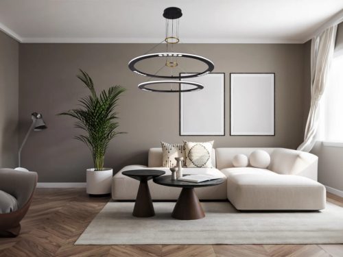 LED design mennyezeti lámpa 90W, 600+800mm, 5400 lm, 3000K-6500K, dimmelhető, IP20 - J7302/B