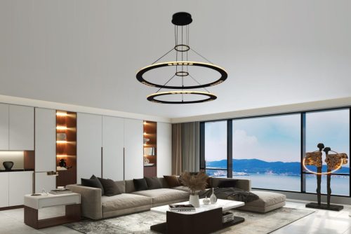 LED design mennyezeti lámpa 90W, 600+800mm, 5400 lm, 3000K-6500K, dimmelhető, IP20 - J7302/B