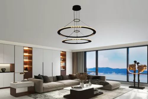 LED design mennyezeti lámpa 90W, 600+800mm, 5400 lm, 3000K-6500K, dimmelhető, IP20 - J7302/B