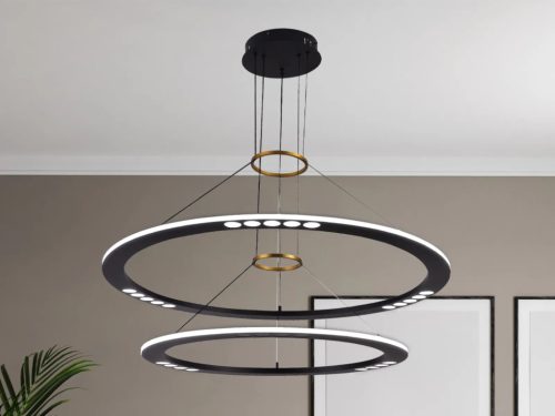 LED design mennyezeti lámpa 90W, 600+800mm, 5400 lm, 3000K-6500K, dimmelhető, IP20 - J7302/B