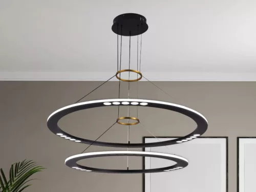 LED design mennyezeti lámpa 90W, 600+800mm, 5400 lm, 3000K-6500K, dimmelhető, IP20 - J7302/B