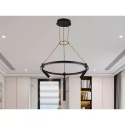   LED mennyezeti lámpa 85W, 7650 lm, 3000K-6500K állítható, dimmelhető, IP20, fém-akril J7303/B