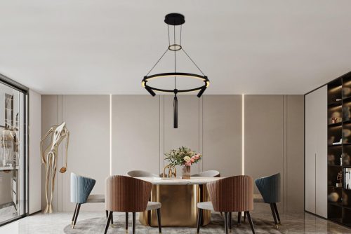 LED mennyezeti lámpa 85W, 7650 lm, 3000K-6500K állítható, dimmelhető, IP20, fém-akril J7303/B
