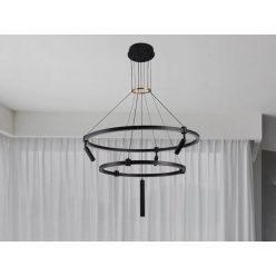   LED mennyezeti lámpa 140W, 12600 lm, 3000-6500K állítható, dimmelhető, IP20, fém-akril J7304/B