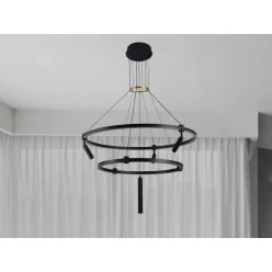   LED mennyezeti lámpa 140W, 12600 lm, 3000-6500K állítható, dimmelhető, IP20, fém-akril J7304/B