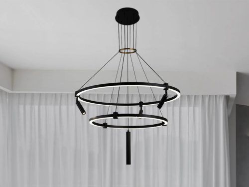 LED mennyezeti lámpa 140W, 12600 lm, 3000-6500K állítható, dimmelhető, IP20, fém-akril J7304/B