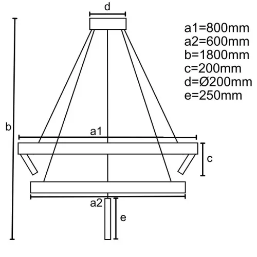 LED mennyezeti lámpa 140W, 12600 lm, 3000-6500K állítható, dimmelhető, IP20, fém-akril J7304/B