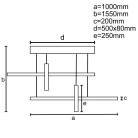 LED mennyezeti lámpa 70W, 6000 lm, 3000K-6500K állítható, dimmelhető, IP20, fém-akril J7305/B